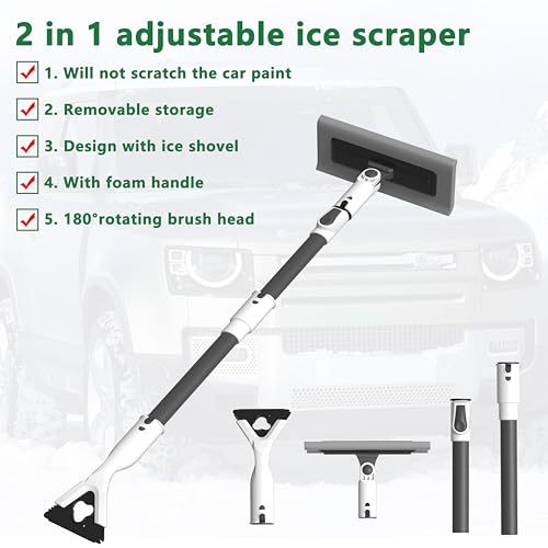 Eakertte 47" Ice Scraper & Snow Brush Combo
