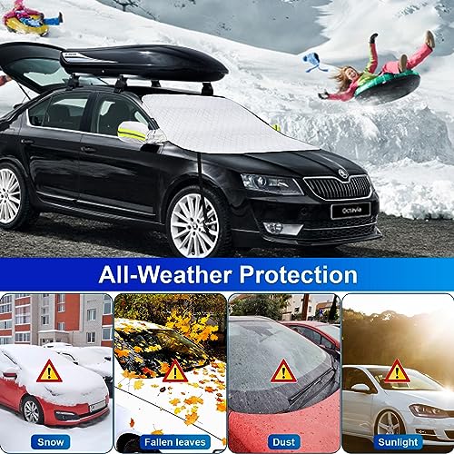 5-Layer Car Windshield Snow Cover with Magnetic Edges