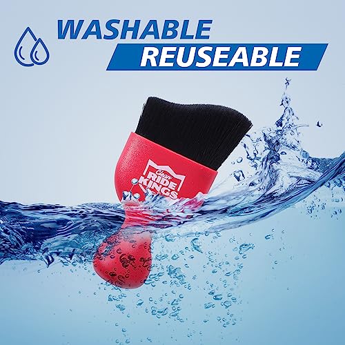 Car Detailing Brush Set for Dashboard Cleaning (Red)