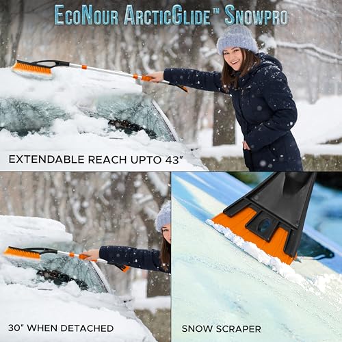 Eco-Friendly 43" Telescopic Snow Brush & Scraper Set