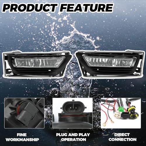 2013-2015 Honda Accord Fog Light Lamps - Clear Lens
