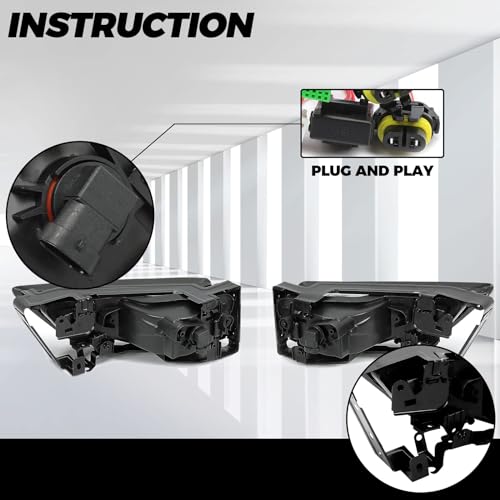 2013-2015 Honda Accord Fog Light Lamps - Clear Lens