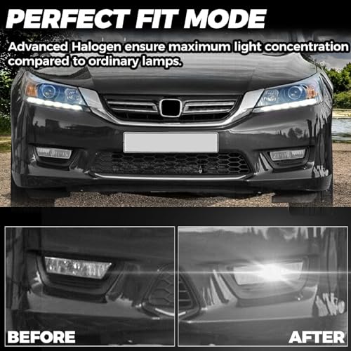 2013-2015 Honda Accord Fog Light Lamps - Clear Lens