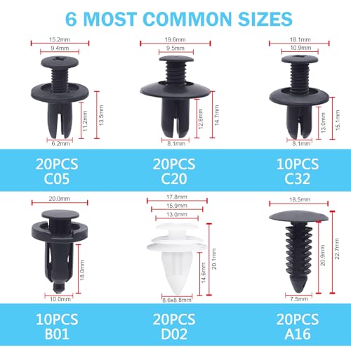 Medsuo Car Body Trim Clips - 100pcs
