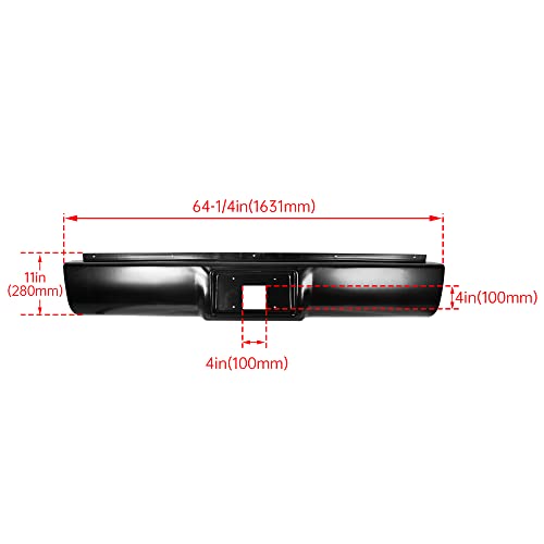 Black Steel Bumper Roll Pan for Chevy/GMC Trucks