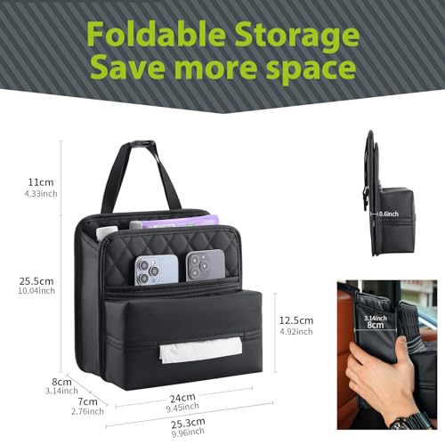 Waterproof Car Seat Back Organizer with Large Capacity