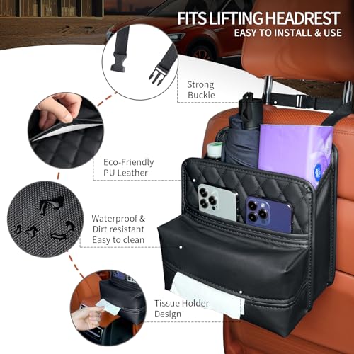 Waterproof Car Seat Back Organizer with Large Capacity