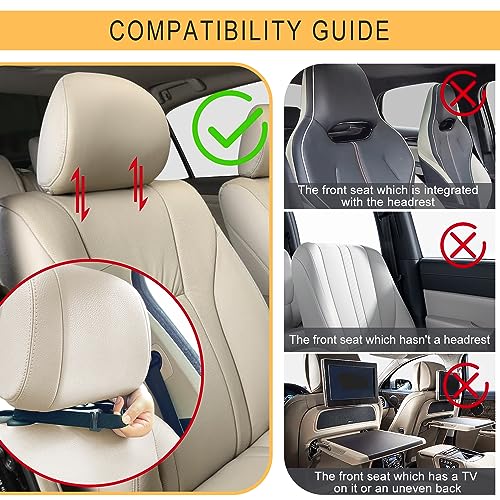 Universal PU Leather Car Seat Back Organizer, Waterproof Black