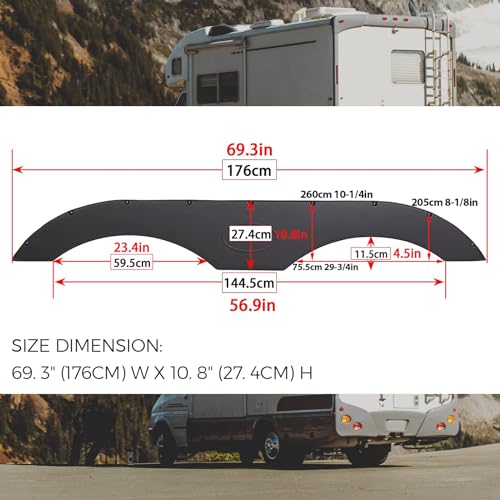 ECOTRIC Tandem Trailer Fender Skirt - Black