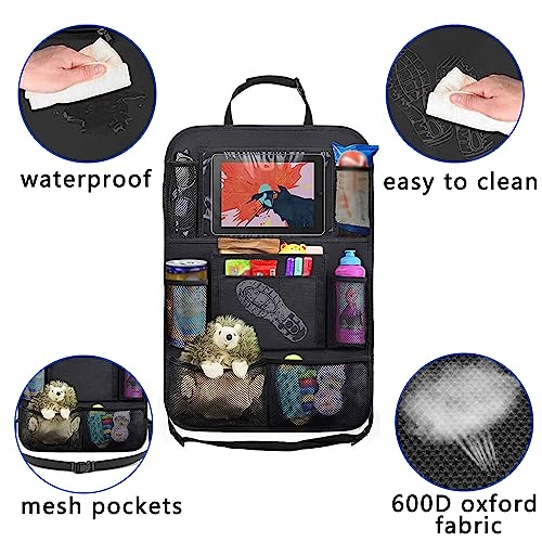Car Seat Back Organizer with Cup Holders & Storage Bags