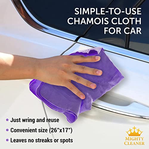 Premium 2pk + 1 Extra Chamois Towel - 26"x17" - Super Absorbent