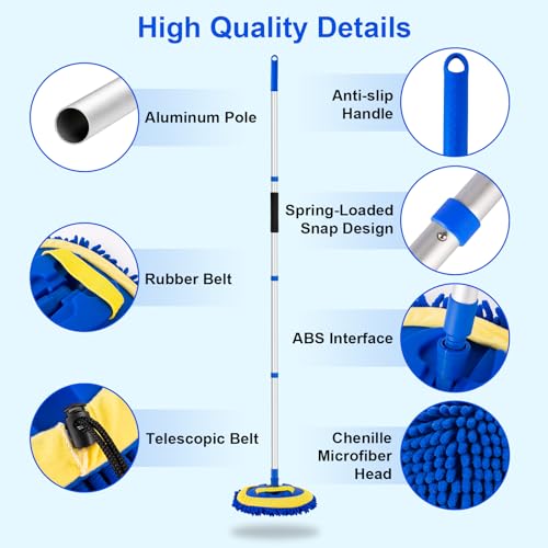 Chenille Microfiber Car Wash Brush Kit - 62