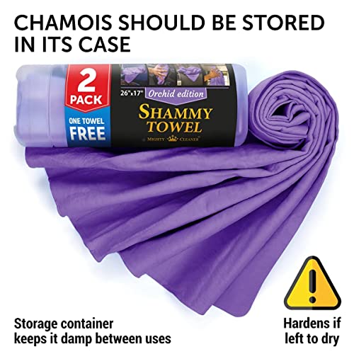 Premium 2pk + 1 Extra Chamois Towel - 26"x17" - Super Absorbent
