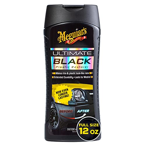 Meguiar's Ultimate Black Plastic Restorer: Trim Restoration Solution - 12 Oz
