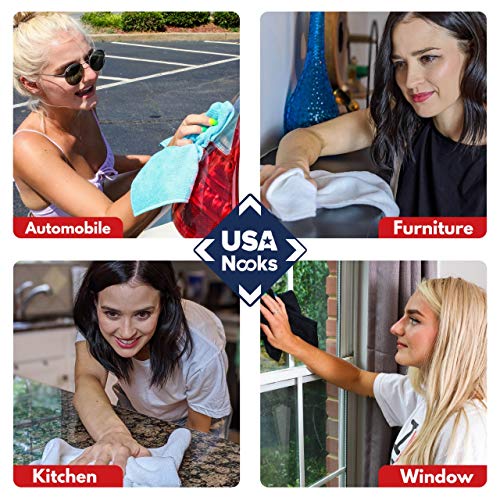 Microfiber Cleaning Cloth: 12-Pack Grey, 12.6"x12.6" - High Performance