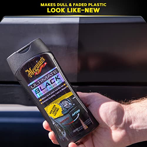 Meguiar's Ultimate Black Plastic Restorer: Trim Restoration Solution - 12 Oz