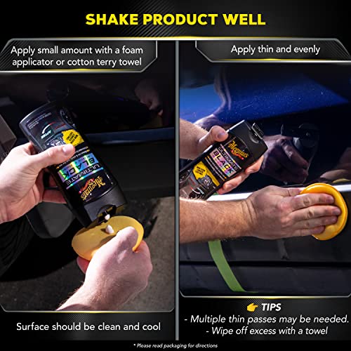 Meguiar's Ultimate Black Plastic Restorer: Trim Restoration Solution - 12 Oz