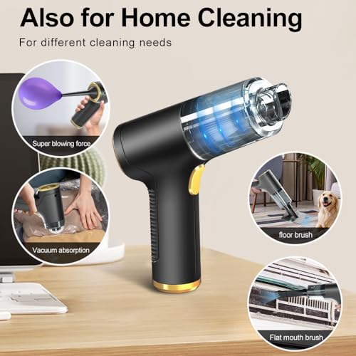 Cordless Car Vacuum Cleaner with Air Duster - Multi-Use