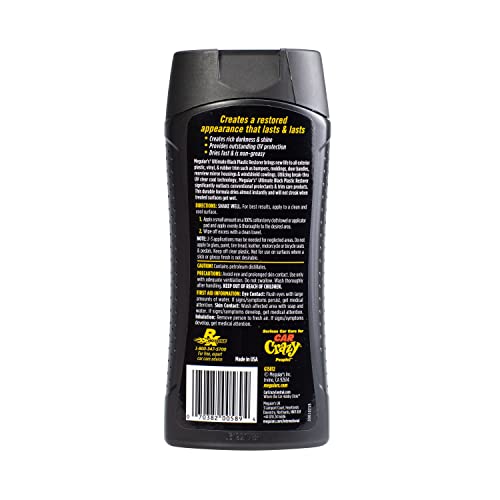 Meguiar's Ultimate Black Plastic Restorer: Trim Restoration Solution - 12 Oz