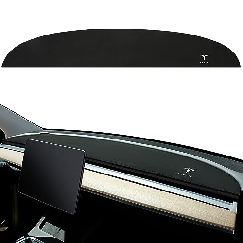 Black Suede Dashboard Cover for Tesla Model Y/3