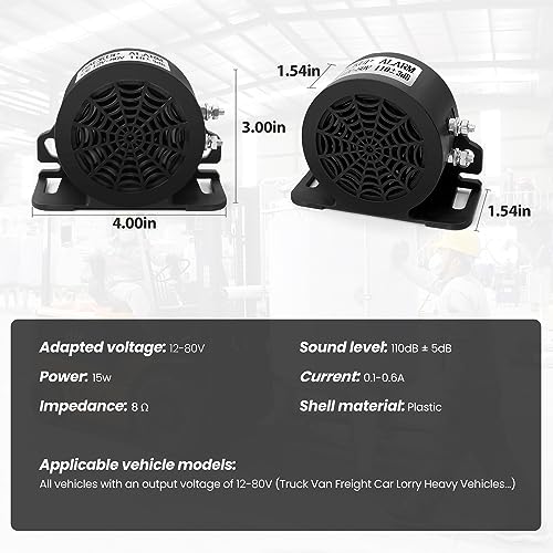 Waterproof 110dB Backup Alarm for Heavy Vehicles