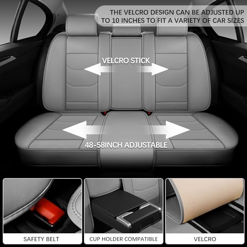 Nappa Leather Car Seat Covers Set, Waterproof & Breathable