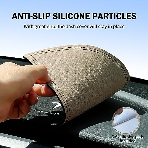 Black Suede Dashboard Cover for Tesla Model Y/3