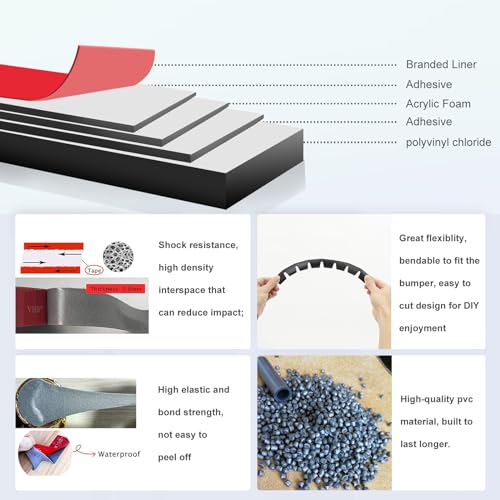 8-Pack Universal Car Bumper Guards, Chassis Anti-Scratch Protectors