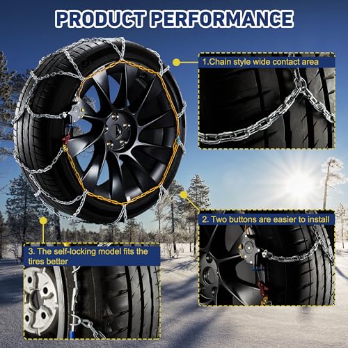 Universal Auto Trac Snow Chains - Set of 2