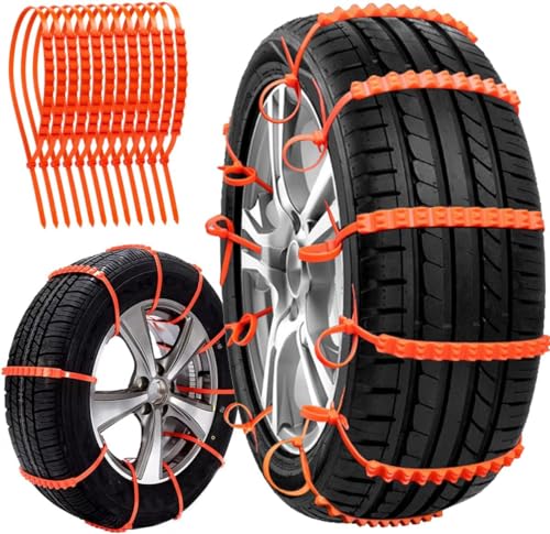 SAMULE Reusable Snow Tire Chains for Car/Suvs/Trucks/Pickups