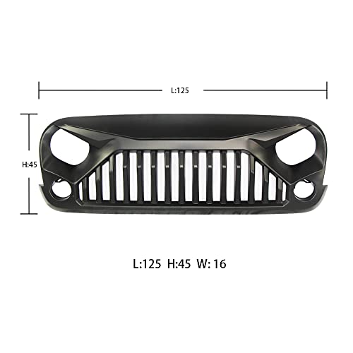 2007-2018 Jeep Wrangler JK/JKU Front Grille (Matte Black)