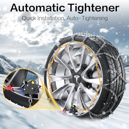 Tesla Model Y Auto-locking Snow Chains, Cable Traction