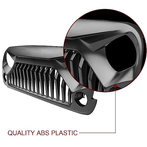 2007-2018 Jeep Wrangler JK/JKU Front Grille (Matte Black)