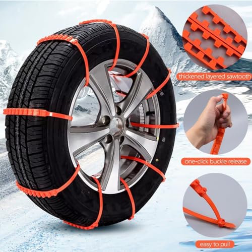 Adjustable Anti-Slip Snow Tire Chains for All Vehicles