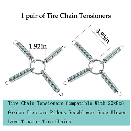 Tire Chain Tensioners for Garden Tractors and Snow Blowers