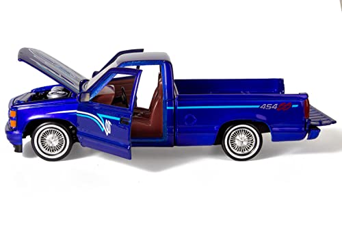 Motormax 1992 Chevy 454SS Pickup Lowrider Truck Blue