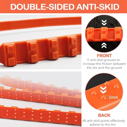 SAMULE Reusable Snow Tire Chains for Car/Suvs/Trucks/Pickups