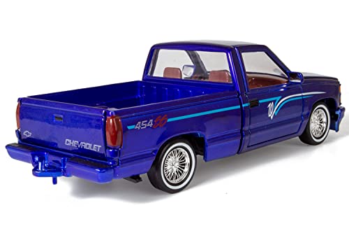 Motormax 1992 Chevy 454SS Pickup Lowrider Truck Blue