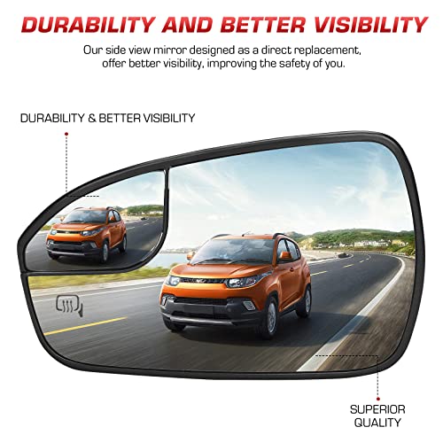 2013-2020 Ford Fusion Left Driver Side Mirror Glass