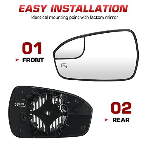 2013-2020 Ford Fusion Left Driver Side Mirror Glass