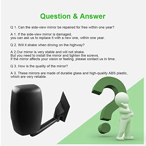 SCITOO Passenger Side View Mirror for Chevy Express/GMC Savana