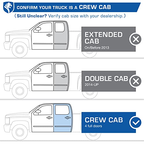 Tyger Auto 6" Riser Running Boards for Chevy Silverado/GMC Sierra 1500