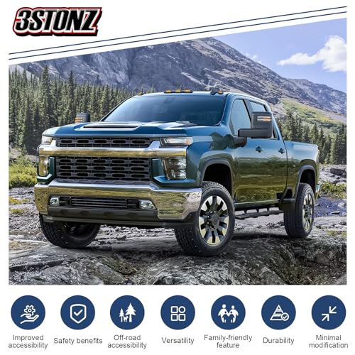 4" Side Steps for 2019-2024 Chevy Silverado GMC Sierra