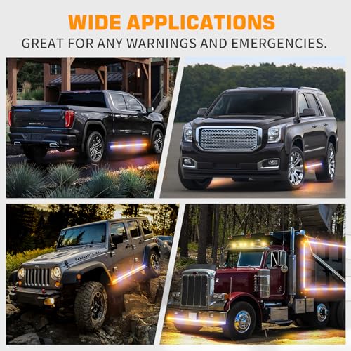 2PCS 70" Truck Emergency Strobe Lights Strip