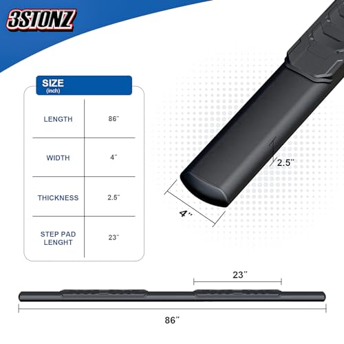 4" Side Steps for 2019-2024 Chevy Silverado GMC Sierra