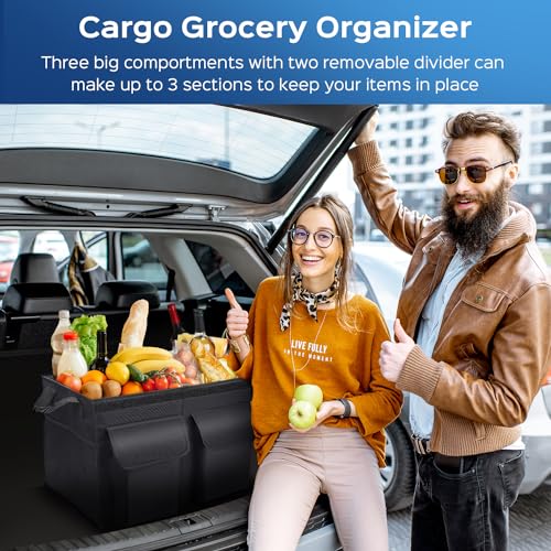 Foldable Trunk Organizer for SUVs and Sedans, Large Capacity