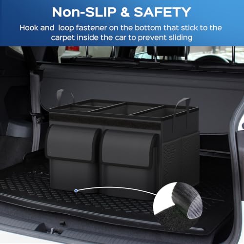 Foldable Trunk Organizer for SUVs and Sedans, Large Capacity