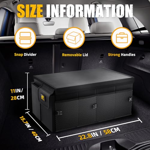 MIKKUPPA Collapsible Car Trunk Organizer with Lid