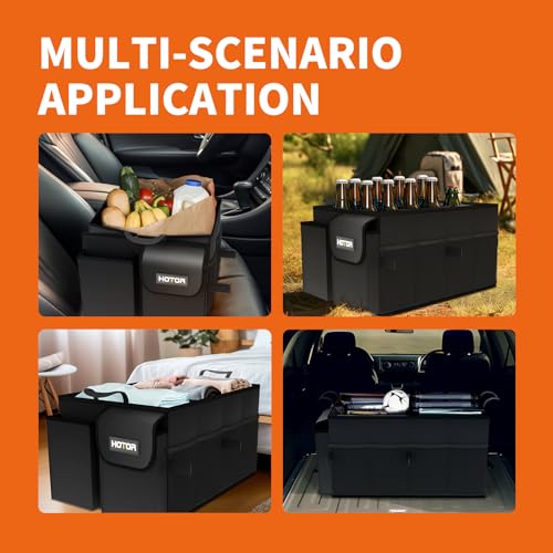 HOTOR Large Capacity Trunk Organizer for SUVs & Sedans