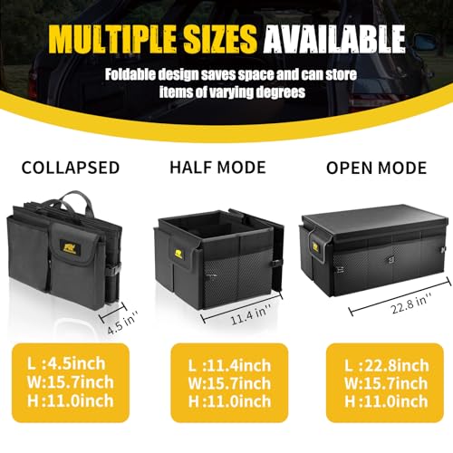 MIKKUPPA Collapsible Car Trunk Organizer with Lid